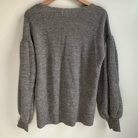 Lovers + Friends Kenora Wool Blend Cardi in Charcoal Small - Picture 4 of 8